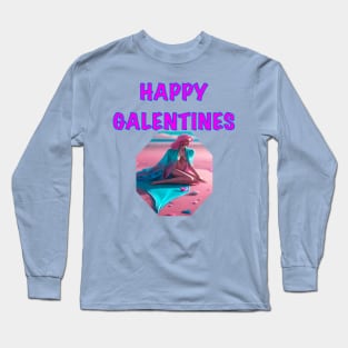 Galentines day beach girl Long Sleeve T-Shirt